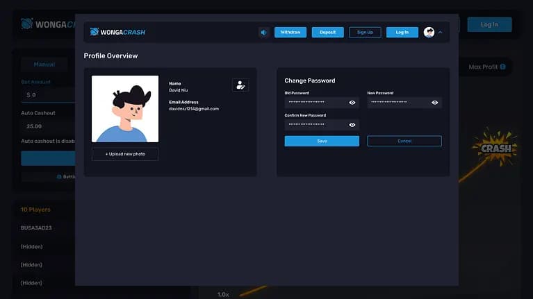 Profile Overview Screen profile overview screen