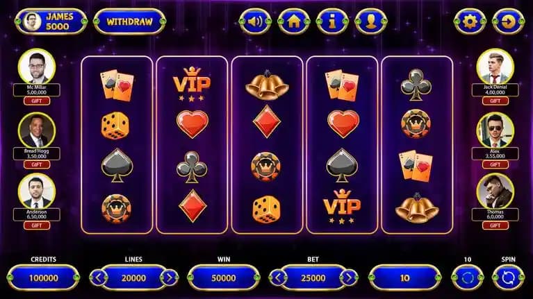 Casino-theme Unity Slot Machine Game Interface casino-theme unity slot machine game interface
