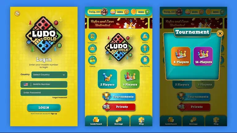 Login Screen - Best Ludo Game App Development login screen - best ludo game app development