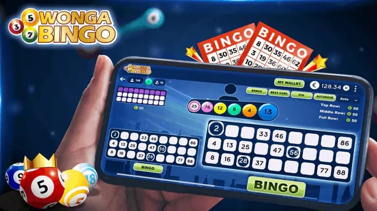 Wonga Bingo mobile gameplay interface mobile bingo game screen