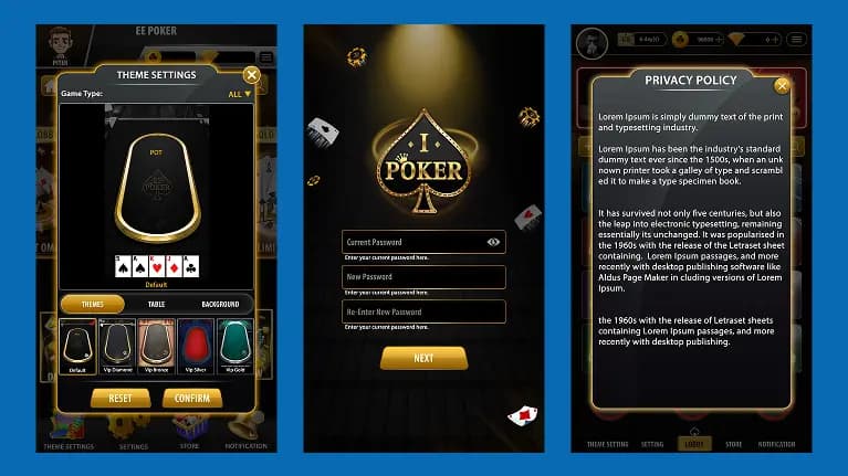 Poker Game Theme Setting Privacy Screen poker game theme setting privacy screen