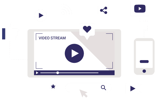 video streaming script vector image