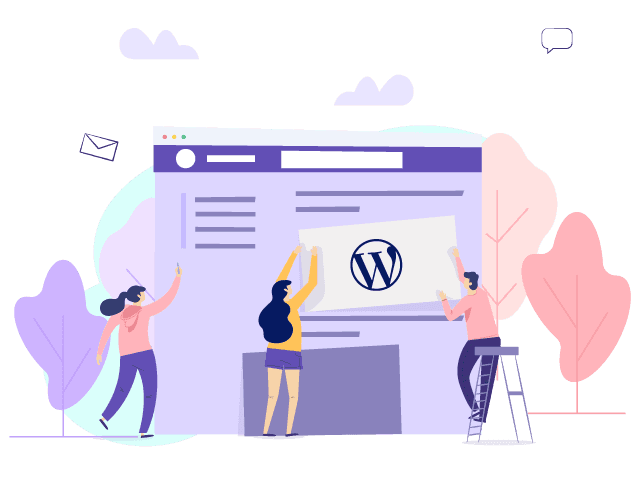 WordPress plugin development services vector image