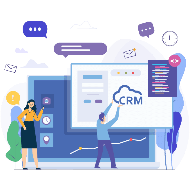 crm services vector image