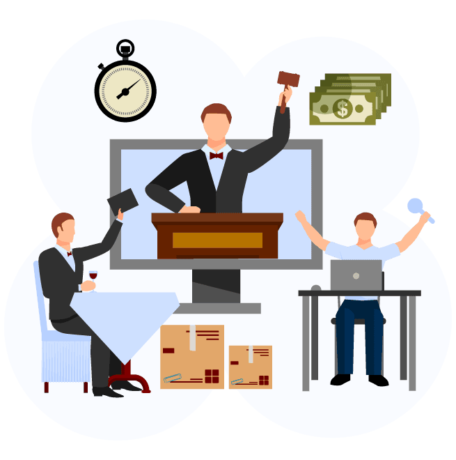 cutting edge auction software vector image