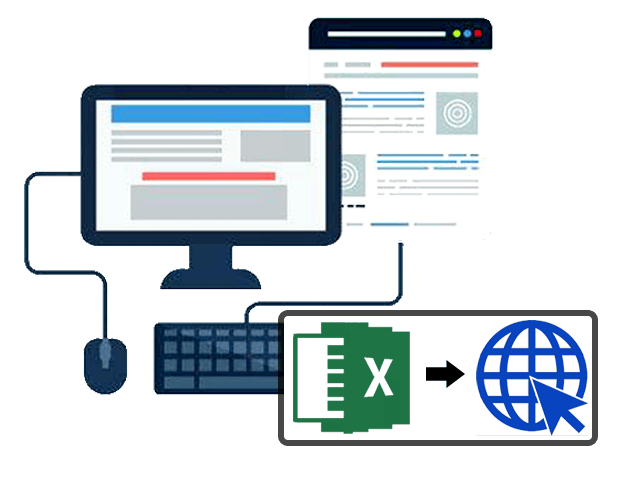 excel to web application