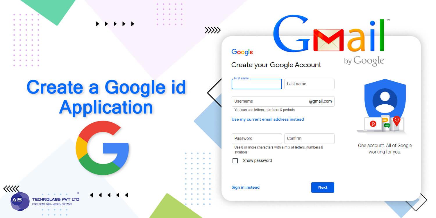 Create a google id application