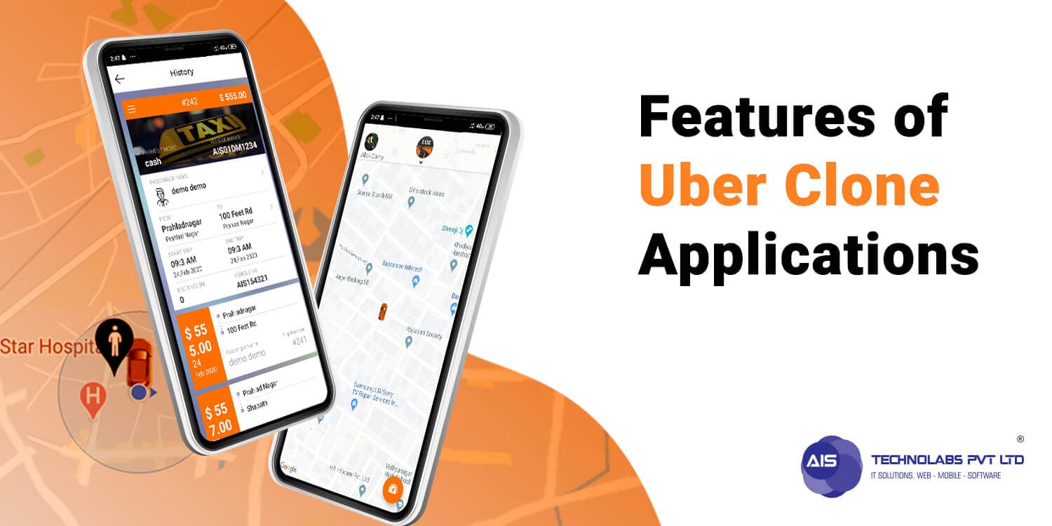 Features of Uber Clone Applications Uber clone applications