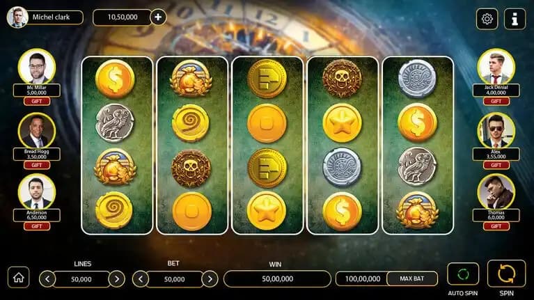 Coin Theme Slot Machine Animation Screen coin theme slot machine animation screen