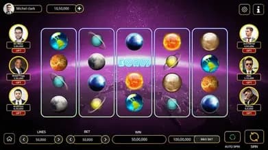 Galaxy Theme Slot Machine Animation Screen galaxy theme slot machine animation screen