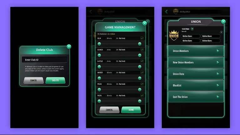 Game Management Screen White Label Poker Software game management screen white label poker software