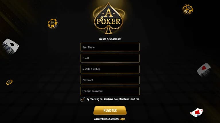 Our App Register Screen our app register screen