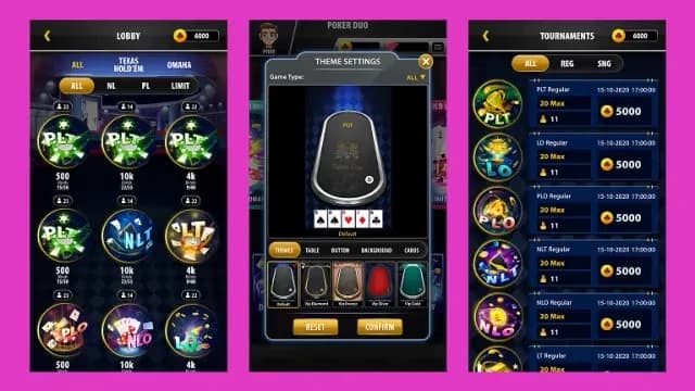 Casino Software Lobby, Theme-setting, Tournament Screen casino software lobby, theme setting, tournament screen